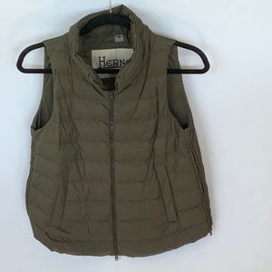 Herno Khaki Puffer Vest.